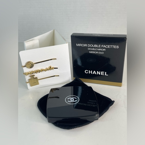 CHANEL Accessories - CHANEL Black Mirror with Hairpins